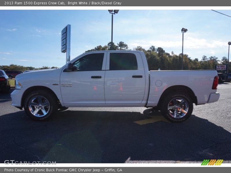 Bright White / Black/Diesel Gray 2013 Ram 1500 Express Crew Cab