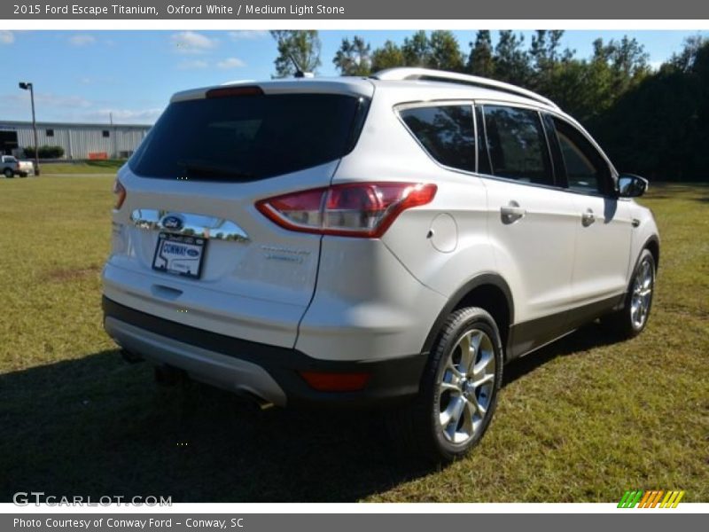 Oxford White / Medium Light Stone 2015 Ford Escape Titanium