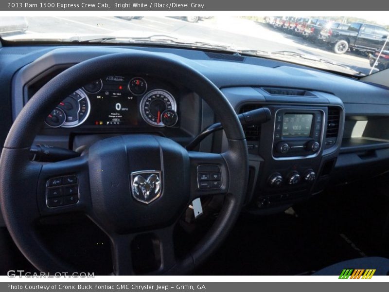 Bright White / Black/Diesel Gray 2013 Ram 1500 Express Crew Cab