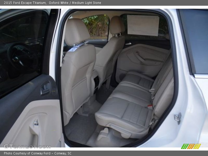 Oxford White / Medium Light Stone 2015 Ford Escape Titanium