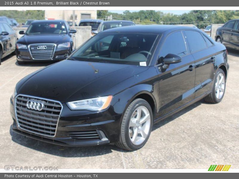 Brilliant Black / Chestnut Brown 2015 Audi A3 1.8 Premium