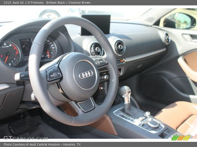 Brilliant Black / Chestnut Brown 2015 Audi A3 1.8 Premium