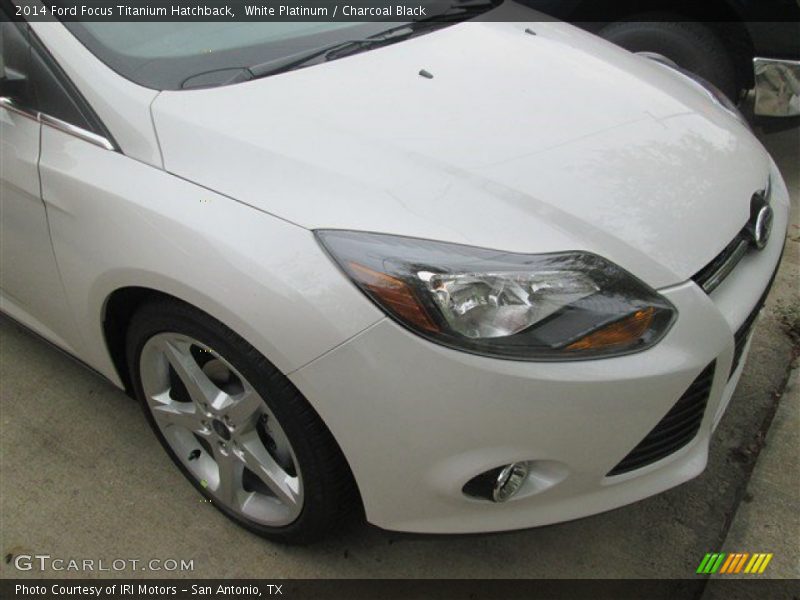 White Platinum / Charcoal Black 2014 Ford Focus Titanium Hatchback