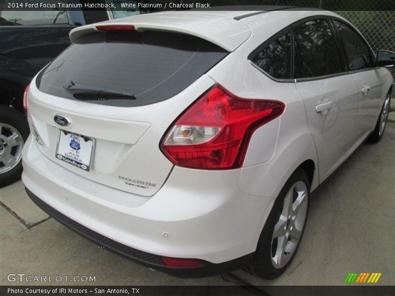 White Platinum / Charcoal Black 2014 Ford Focus Titanium Hatchback