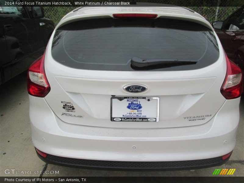 White Platinum / Charcoal Black 2014 Ford Focus Titanium Hatchback