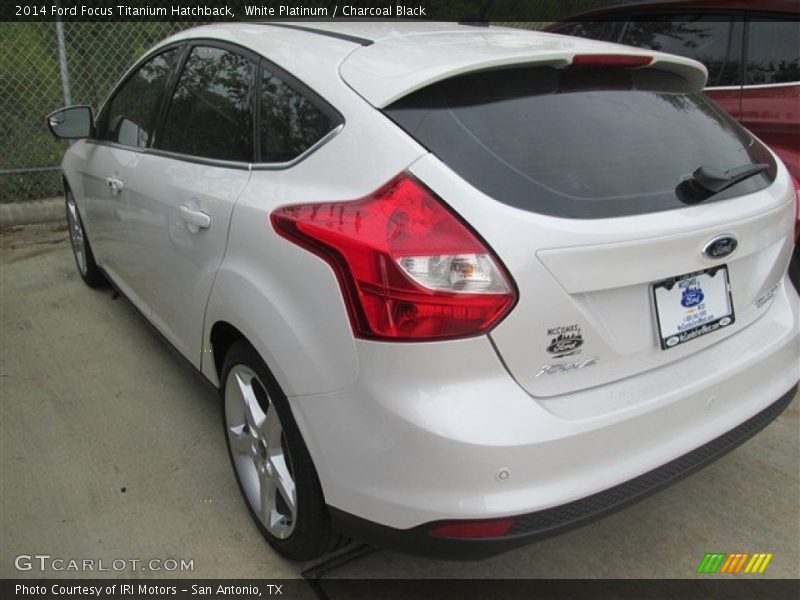 White Platinum / Charcoal Black 2014 Ford Focus Titanium Hatchback