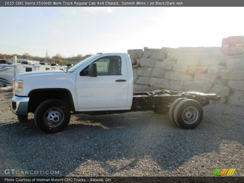 Summit White / Jet Black/Dark Ash 2015 GMC Sierra 3500HD Work Truck Regular Cab 4x4 Chassis