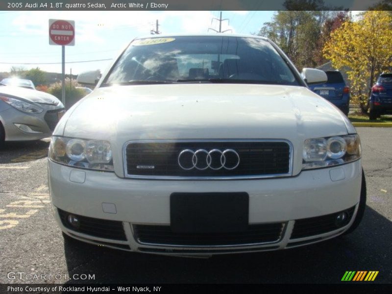 Arctic White / Ebony 2005 Audi A4 1.8T quattro Sedan