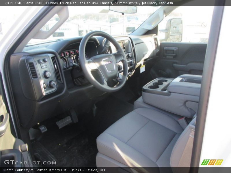 Summit White / Jet Black/Dark Ash 2015 GMC Sierra 3500HD Work Truck Regular Cab 4x4 Chassis