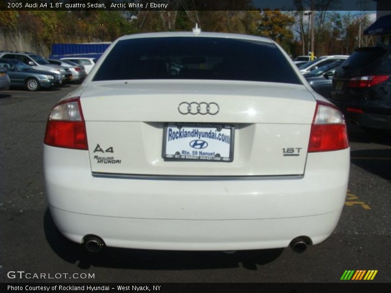Arctic White / Ebony 2005 Audi A4 1.8T quattro Sedan