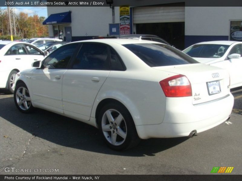 Arctic White / Ebony 2005 Audi A4 1.8T quattro Sedan