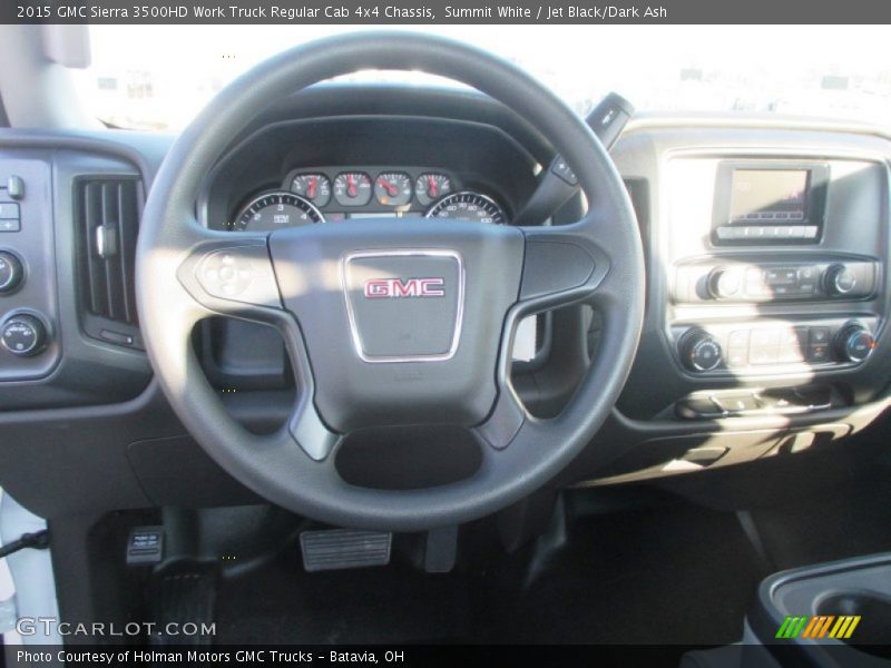 Summit White / Jet Black/Dark Ash 2015 GMC Sierra 3500HD Work Truck Regular Cab 4x4 Chassis