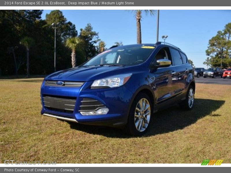 Deep Impact Blue / Medium Light Stone 2014 Ford Escape SE 2.0L EcoBoost