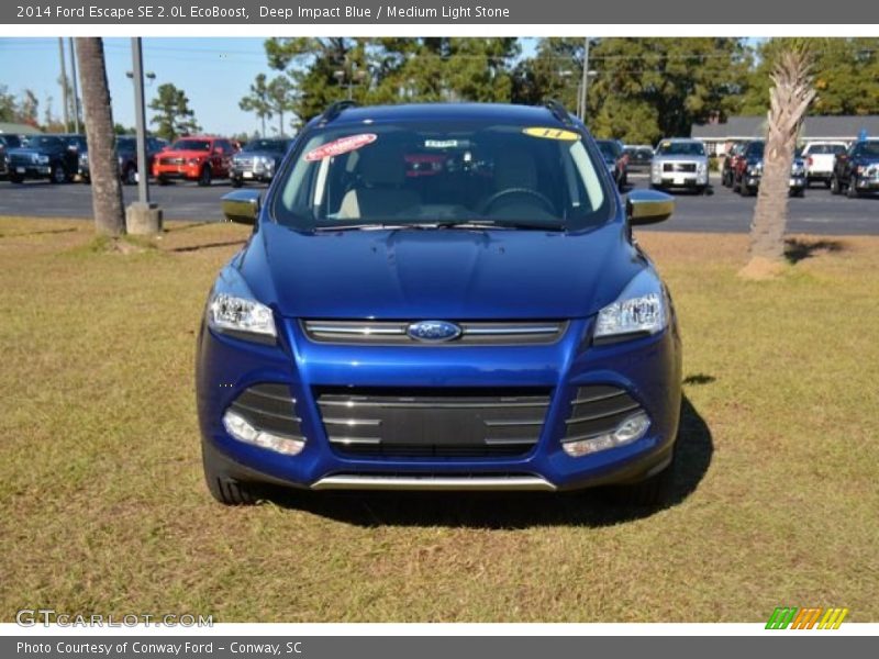 Deep Impact Blue / Medium Light Stone 2014 Ford Escape SE 2.0L EcoBoost