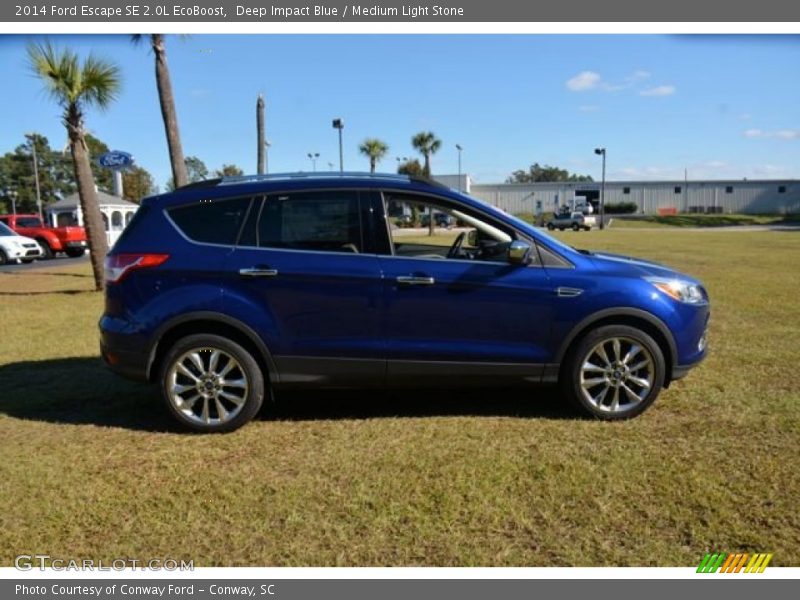 Deep Impact Blue / Medium Light Stone 2014 Ford Escape SE 2.0L EcoBoost