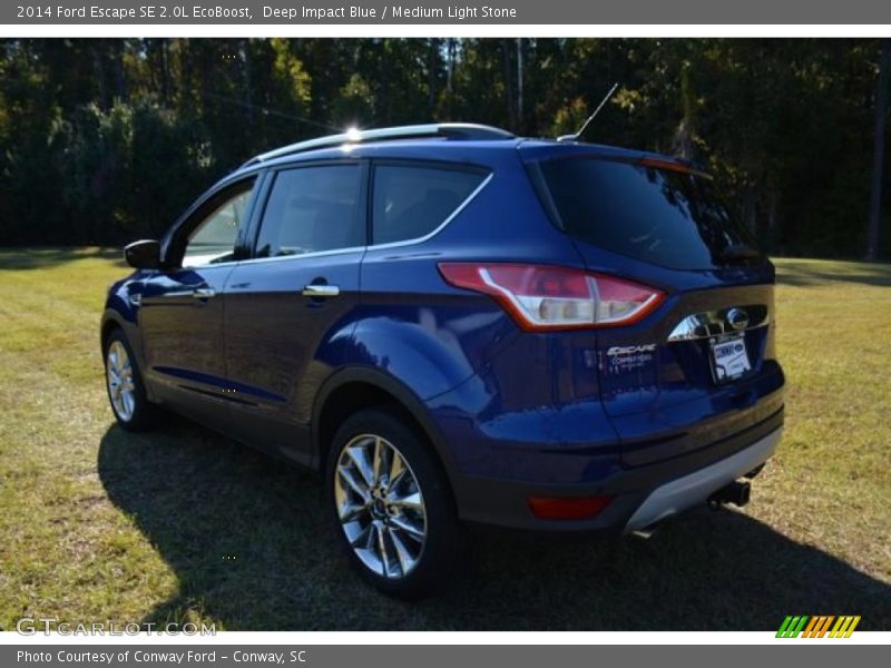 Deep Impact Blue / Medium Light Stone 2014 Ford Escape SE 2.0L EcoBoost