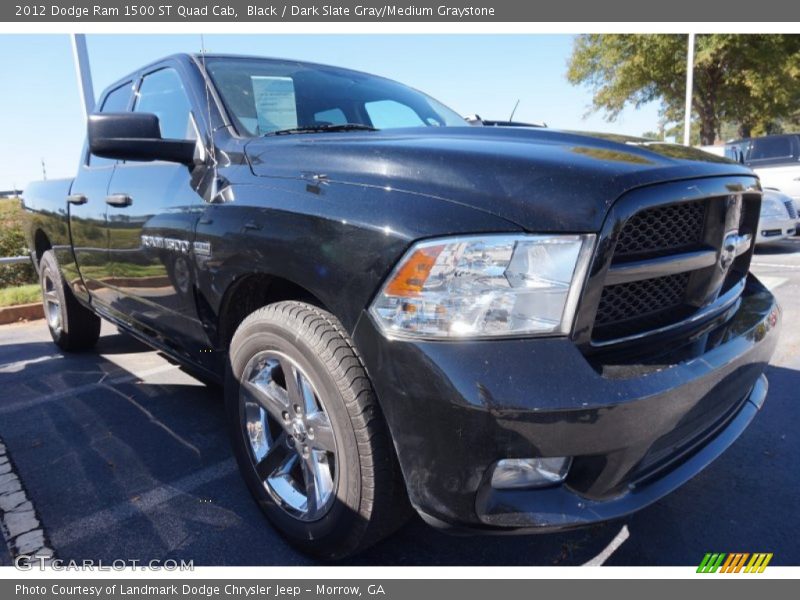 Black / Dark Slate Gray/Medium Graystone 2012 Dodge Ram 1500 ST Quad Cab