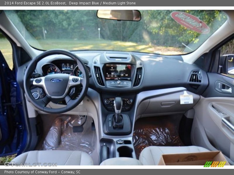Deep Impact Blue / Medium Light Stone 2014 Ford Escape SE 2.0L EcoBoost