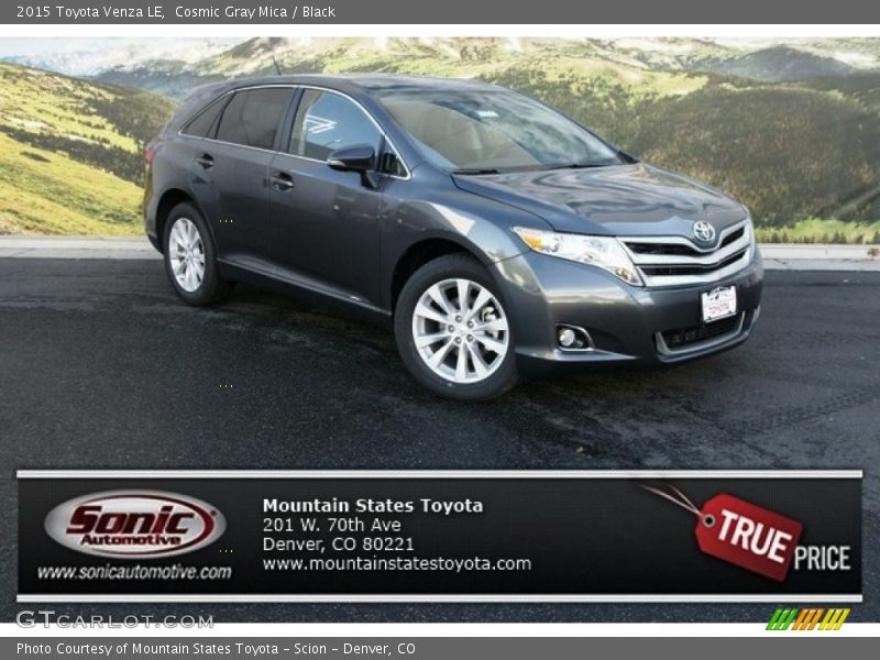 Cosmic Gray Mica / Black 2015 Toyota Venza LE
