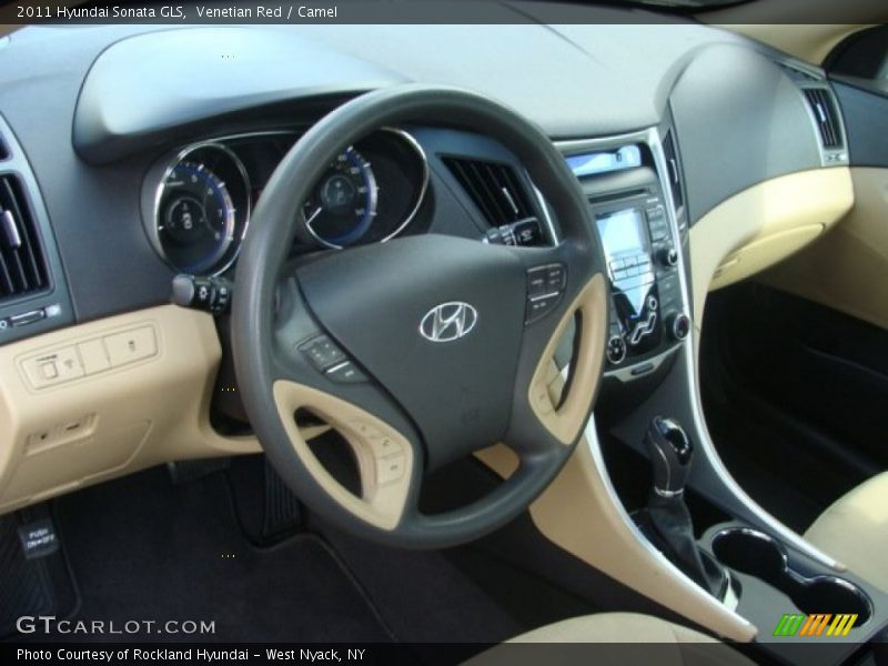 Venetian Red / Camel 2011 Hyundai Sonata GLS