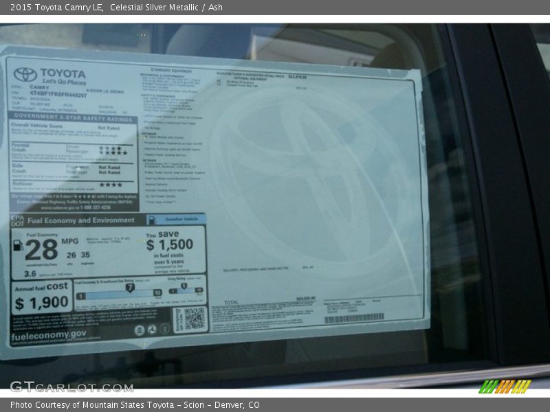 Celestial Silver Metallic / Ash 2015 Toyota Camry LE