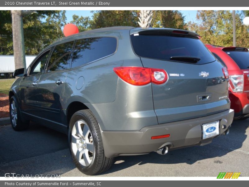 Steel Green Metallic / Ebony 2010 Chevrolet Traverse LT