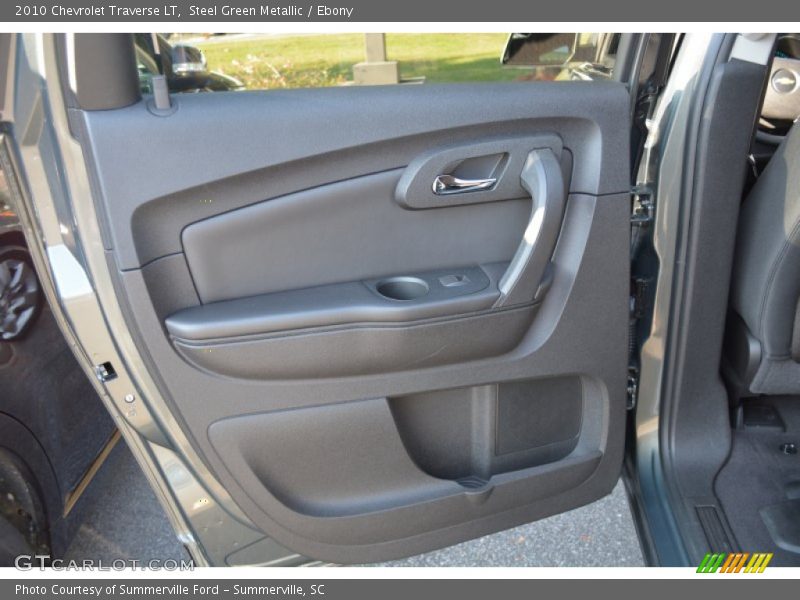 Steel Green Metallic / Ebony 2010 Chevrolet Traverse LT