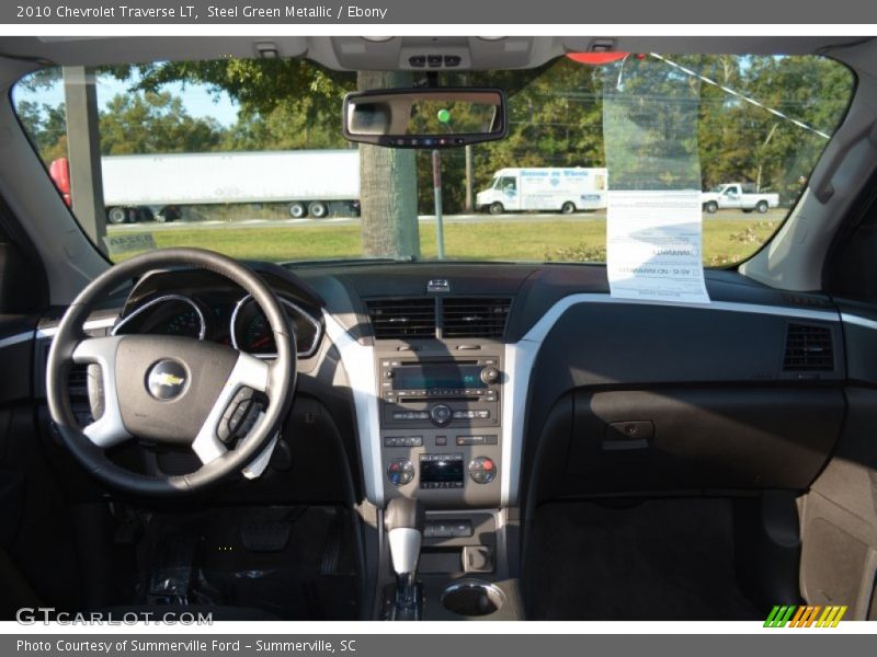 Steel Green Metallic / Ebony 2010 Chevrolet Traverse LT