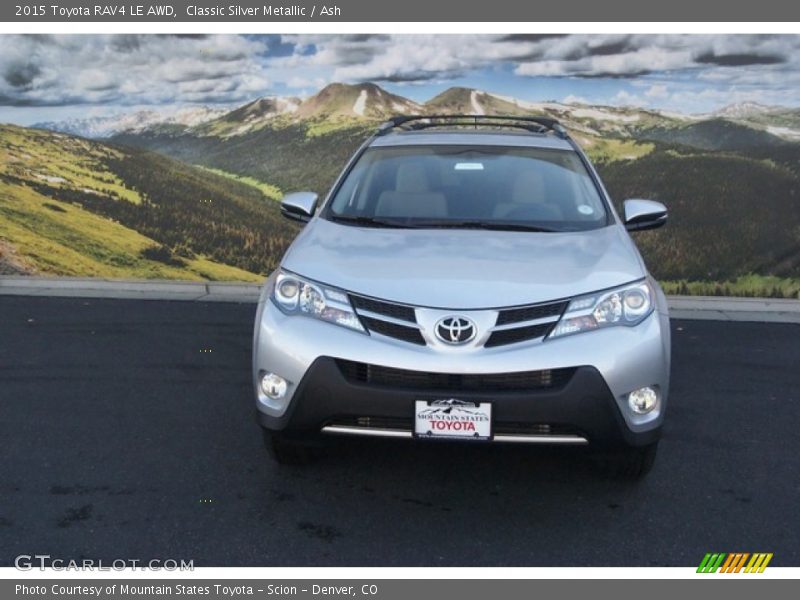 Classic Silver Metallic / Ash 2015 Toyota RAV4 LE AWD