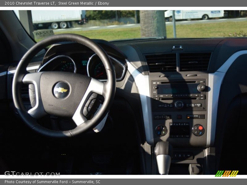 Steel Green Metallic / Ebony 2010 Chevrolet Traverse LT