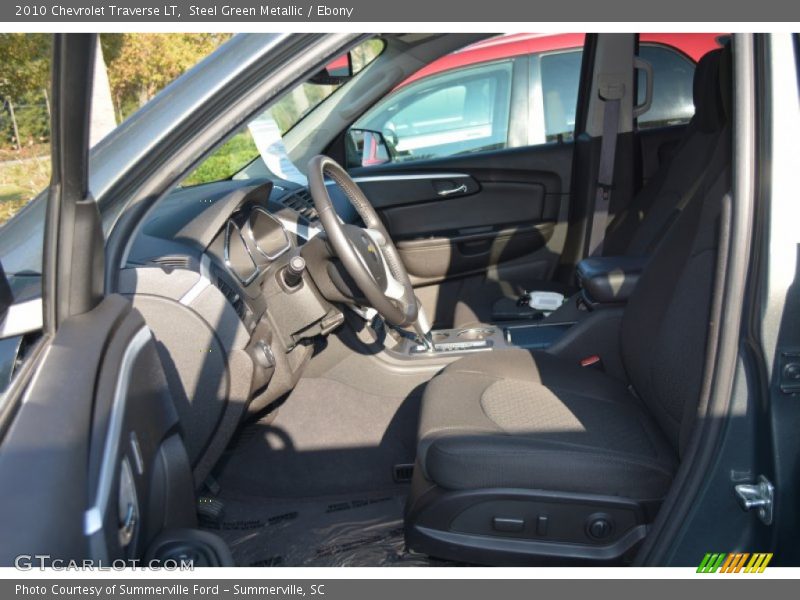 Steel Green Metallic / Ebony 2010 Chevrolet Traverse LT