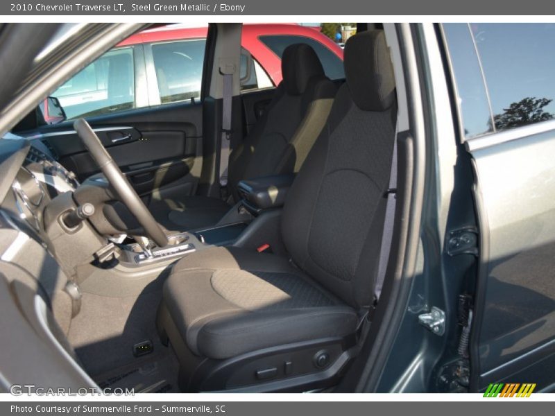 Steel Green Metallic / Ebony 2010 Chevrolet Traverse LT