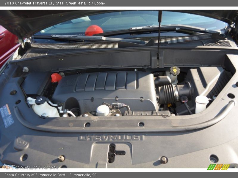 Steel Green Metallic / Ebony 2010 Chevrolet Traverse LT