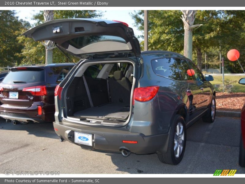 Steel Green Metallic / Ebony 2010 Chevrolet Traverse LT