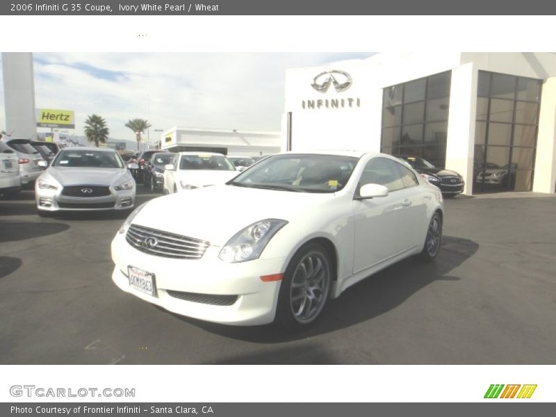 Ivory White Pearl / Wheat 2006 Infiniti G 35 Coupe