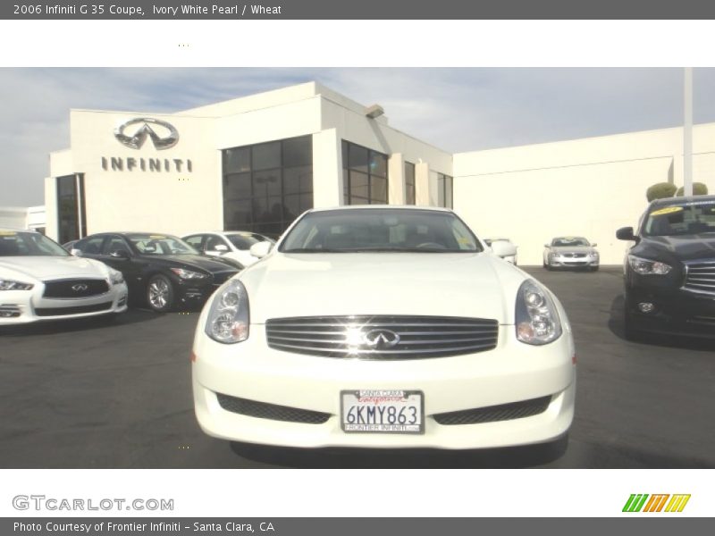 Ivory White Pearl / Wheat 2006 Infiniti G 35 Coupe