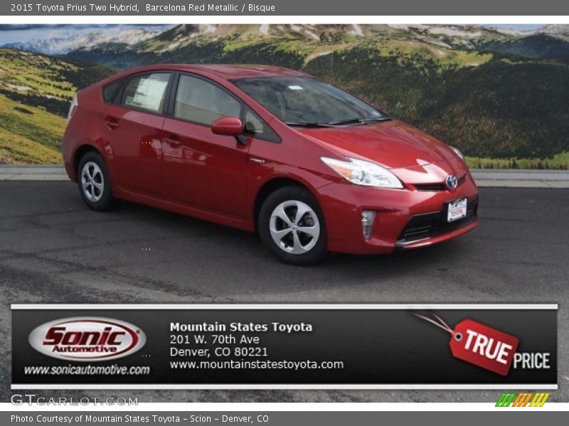 Barcelona Red Metallic / Bisque 2015 Toyota Prius Two Hybrid