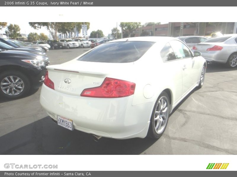 Ivory White Pearl / Wheat 2006 Infiniti G 35 Coupe