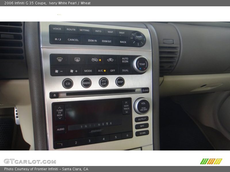 Ivory White Pearl / Wheat 2006 Infiniti G 35 Coupe