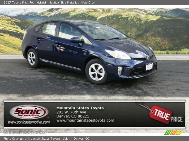 Nautical Blue Metallic / Misty Gray 2015 Toyota Prius Four Hybrid