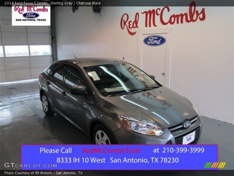 Sterling Gray / Charcoal Black 2014 Ford Focus S Sedan