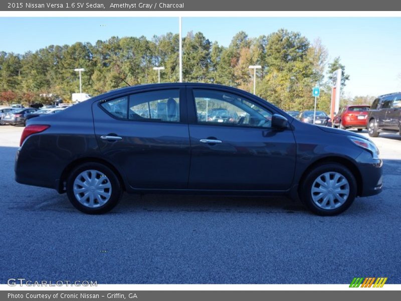 Amethyst Gray / Charcoal 2015 Nissan Versa 1.6 SV Sedan