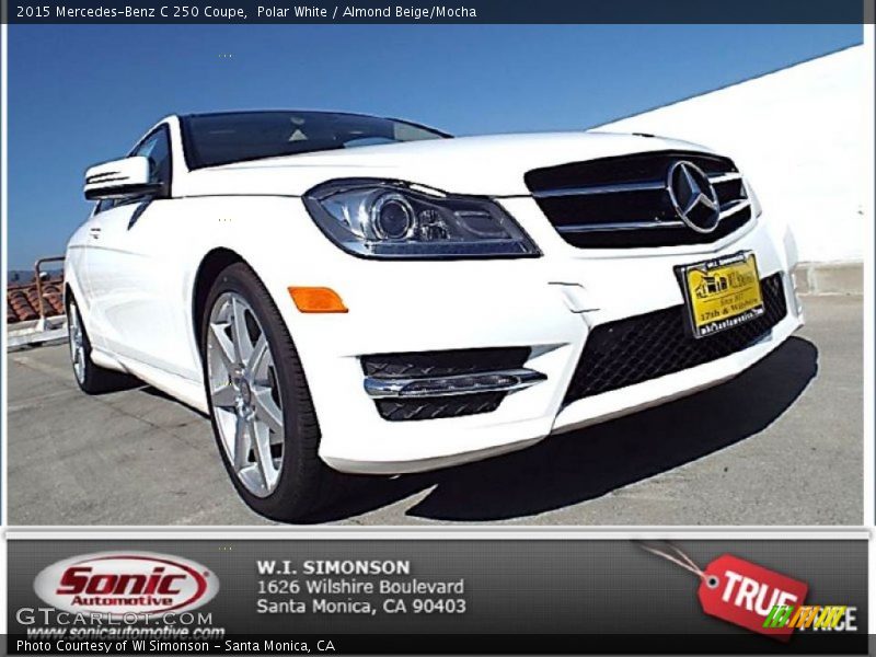 Polar White / Almond Beige/Mocha 2015 Mercedes-Benz C 250 Coupe