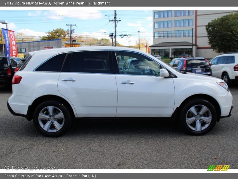 Aspen White Pearl II / Parchment 2012 Acura MDX SH-AWD