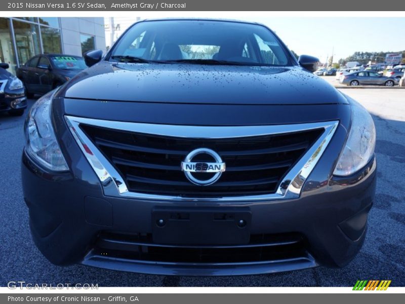 Amethyst Gray / Charcoal 2015 Nissan Versa 1.6 SV Sedan
