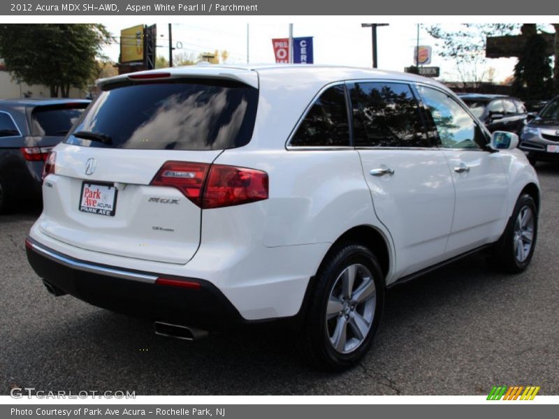 Aspen White Pearl II / Parchment 2012 Acura MDX SH-AWD