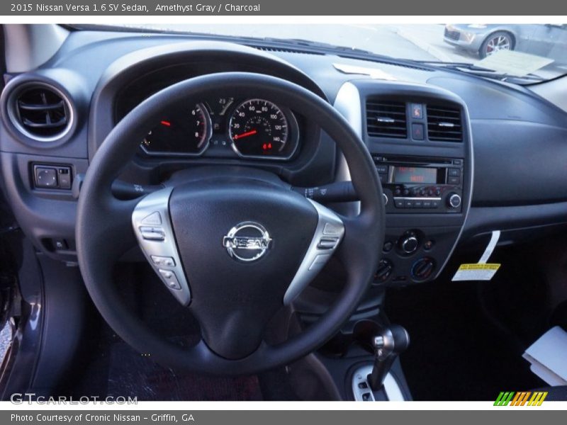 Amethyst Gray / Charcoal 2015 Nissan Versa 1.6 SV Sedan