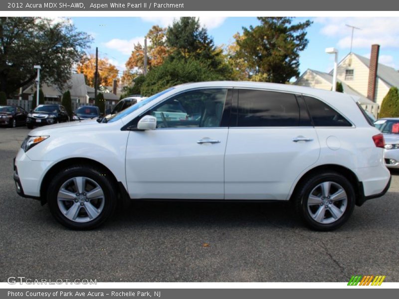Aspen White Pearl II / Parchment 2012 Acura MDX SH-AWD