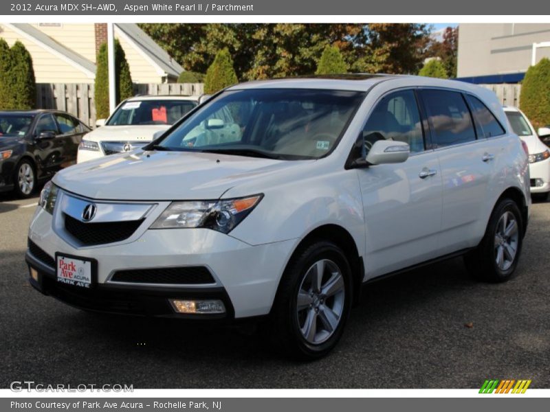 Aspen White Pearl II / Parchment 2012 Acura MDX SH-AWD