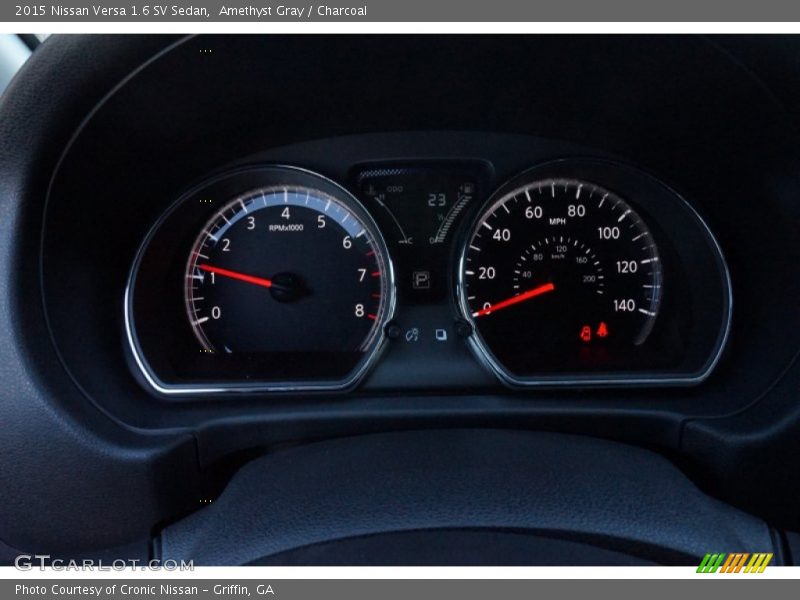Amethyst Gray / Charcoal 2015 Nissan Versa 1.6 SV Sedan